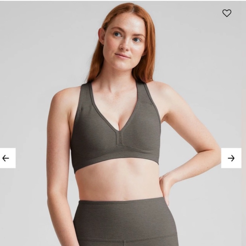 Beyond Yoga NWOT lift your spirits spacedye grey bra small. Look!